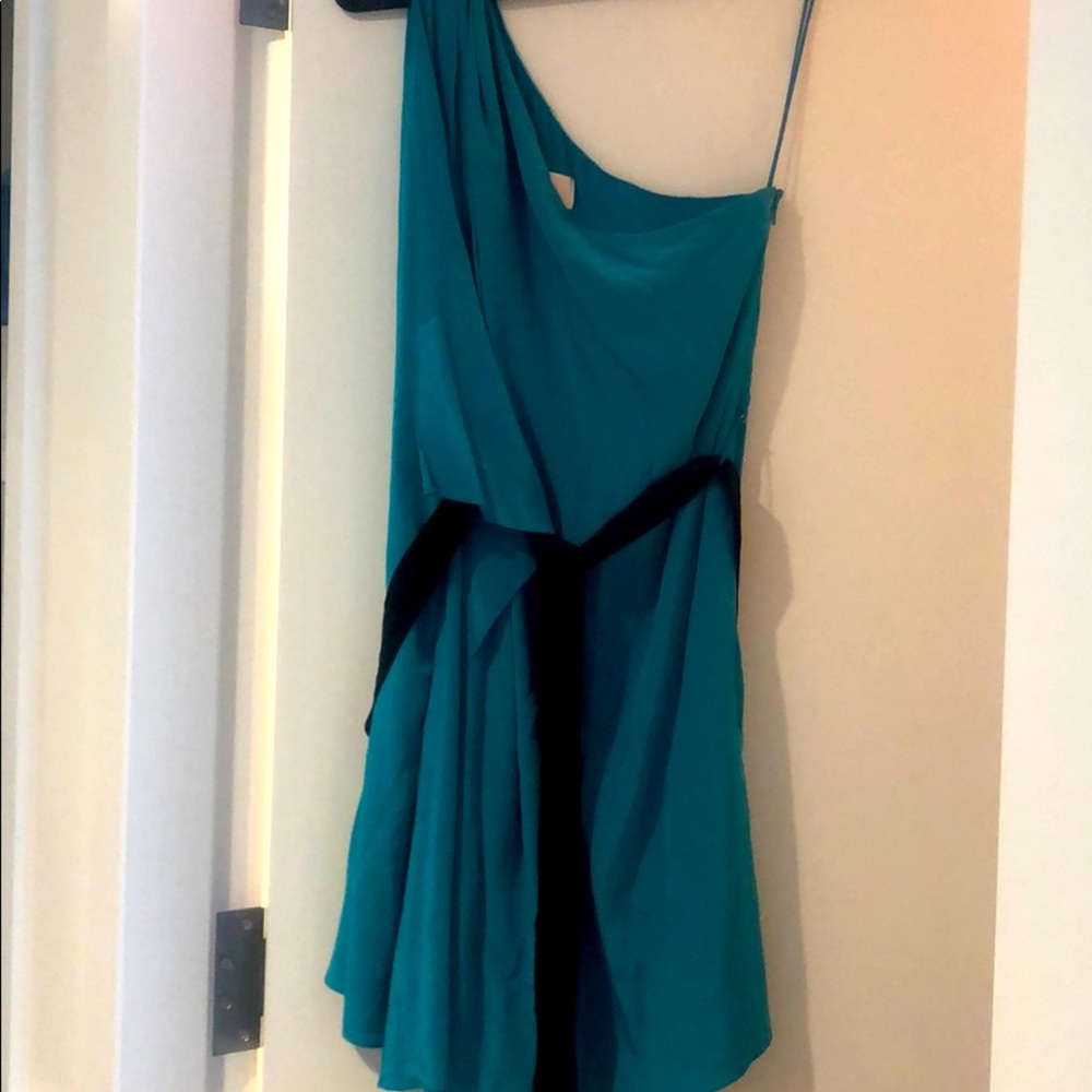 MARK & JAMES silk one shoulder dress